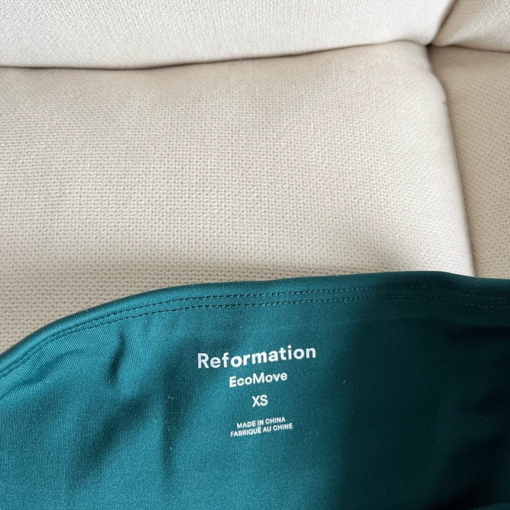 Reformation Bike Shorts - Green - XS - Picture 2 of 2